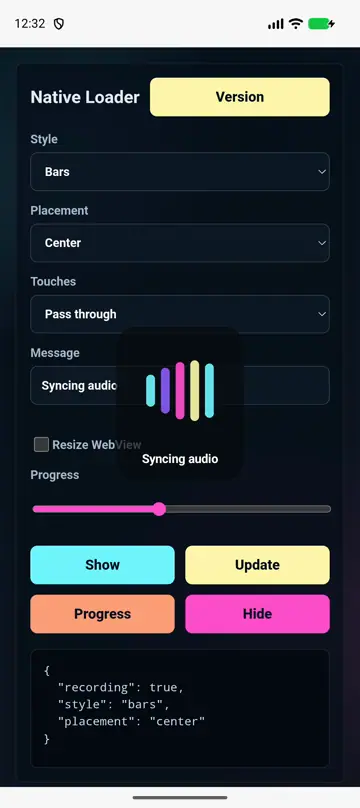 Bars native loader preview