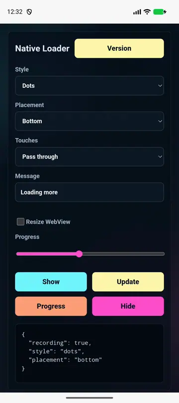 Dots native loader preview