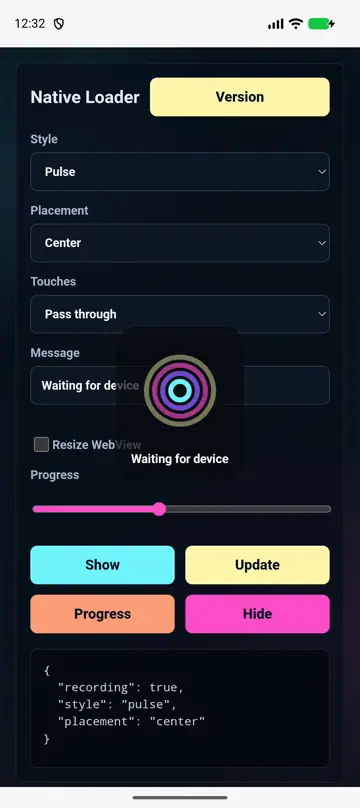 Pulse native loader preview