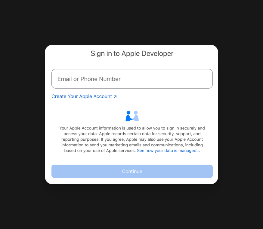 Start Apple Developer enrollment