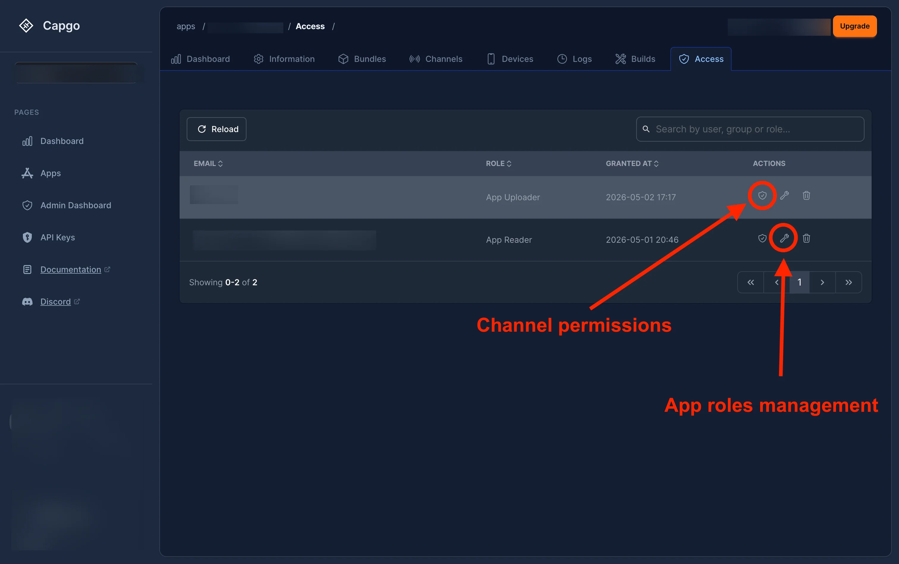 App Access tab