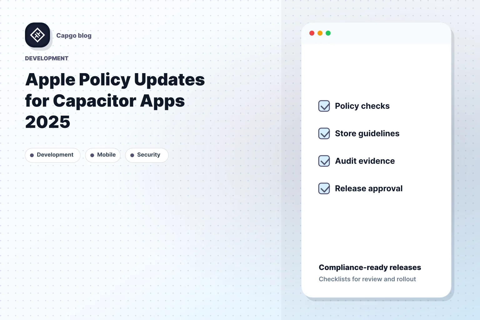 Apple Policy Updates for Capacitor Apps 2025
