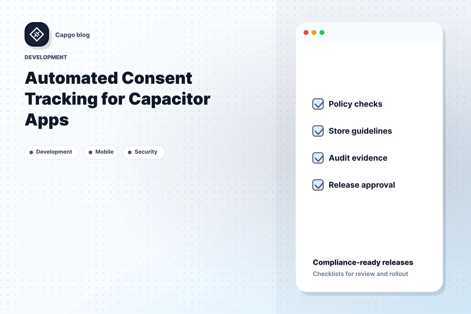 Automated Consent Tracking for Capacitor Apps