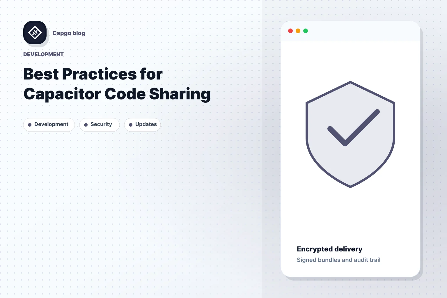 Best Practices for Capacitor Code Sharing
