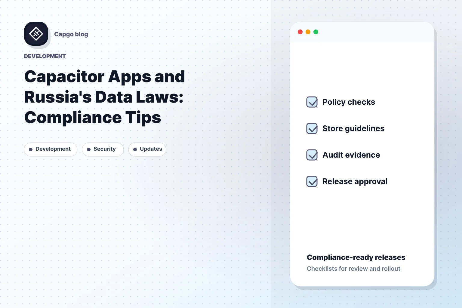 Capacitor Apps and Russia's Data Laws: Compliance Tips