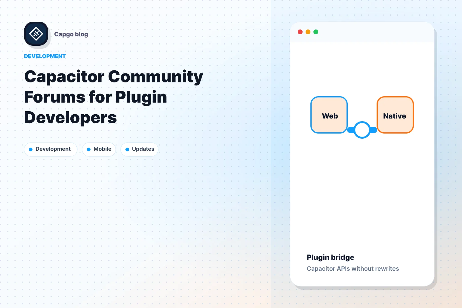 Capacitor Community Forums for Plugin Developers