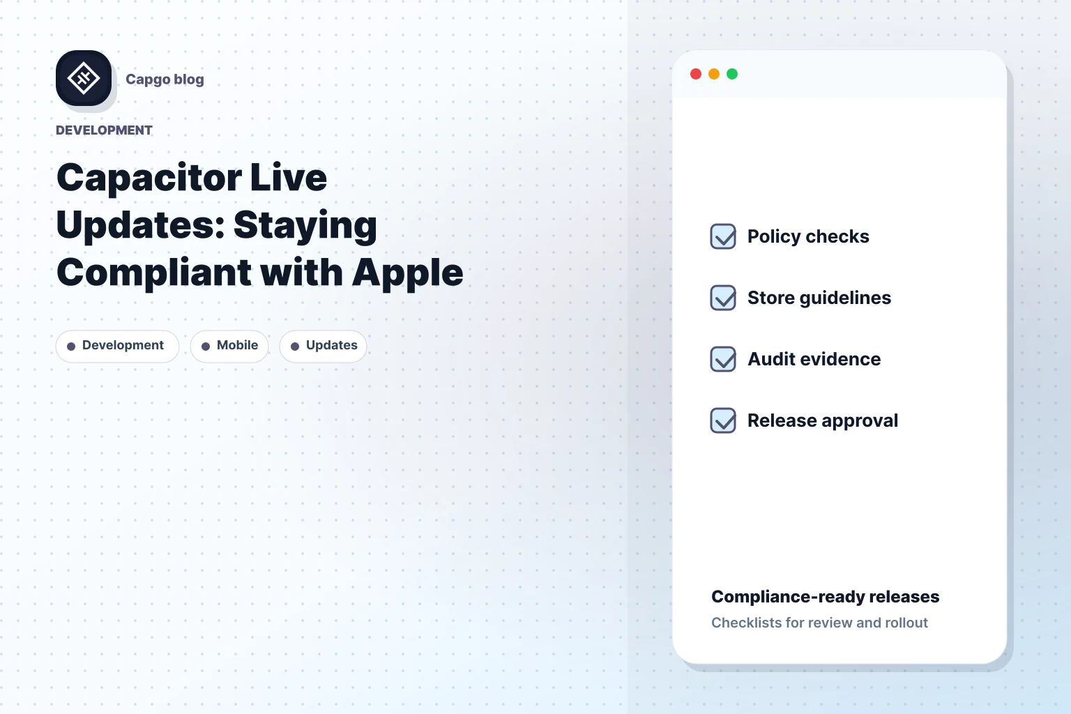 Capacitor Live Updates: Staying Compliant with Apple