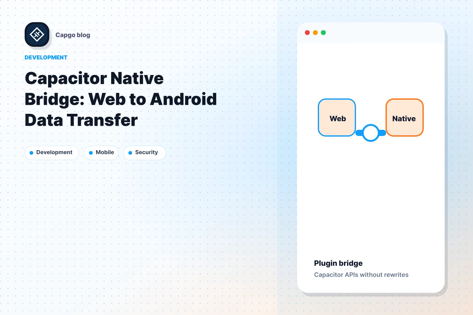 Capacitor Native Bridge: Web to Android Data Transfer