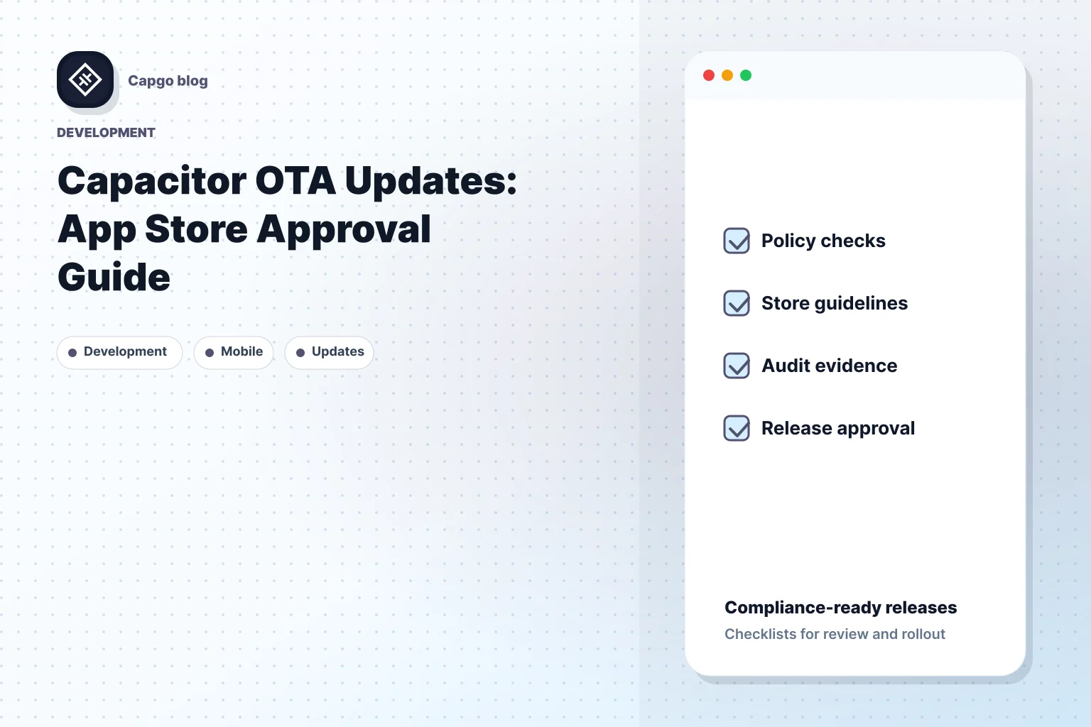 Capacitor OTA Updates: App Store Approval Guide