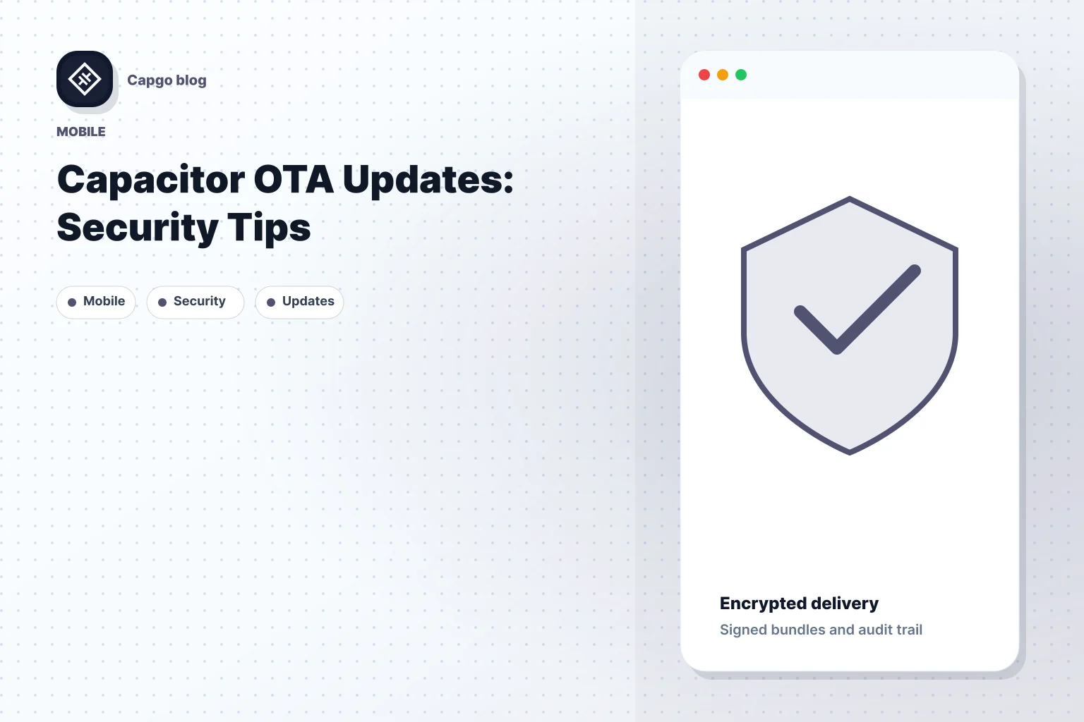 Capacitor OTA Updates: Security Tips
