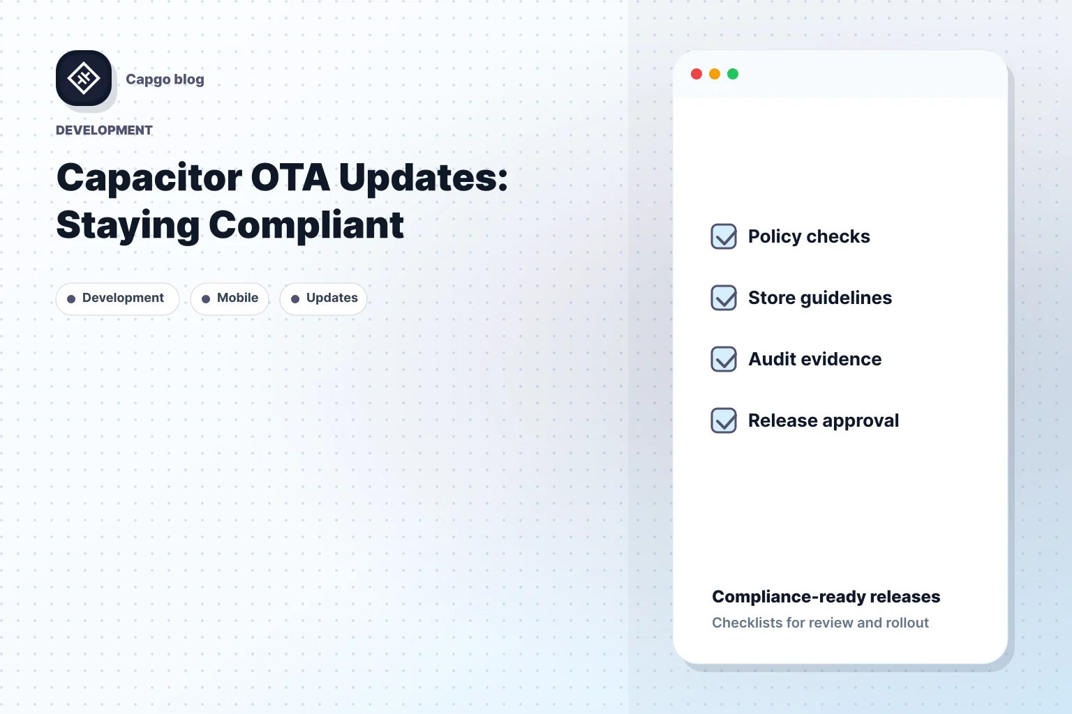 Capacitor OTA Updates: Staying Compliant
