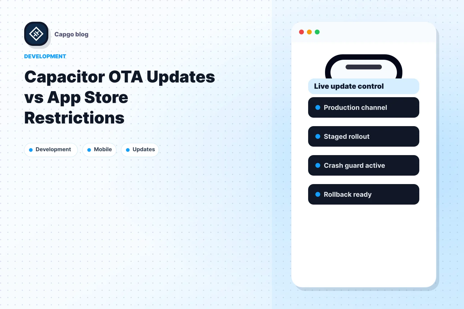 Capacitor OTA Updates vs App Store Restrictions
