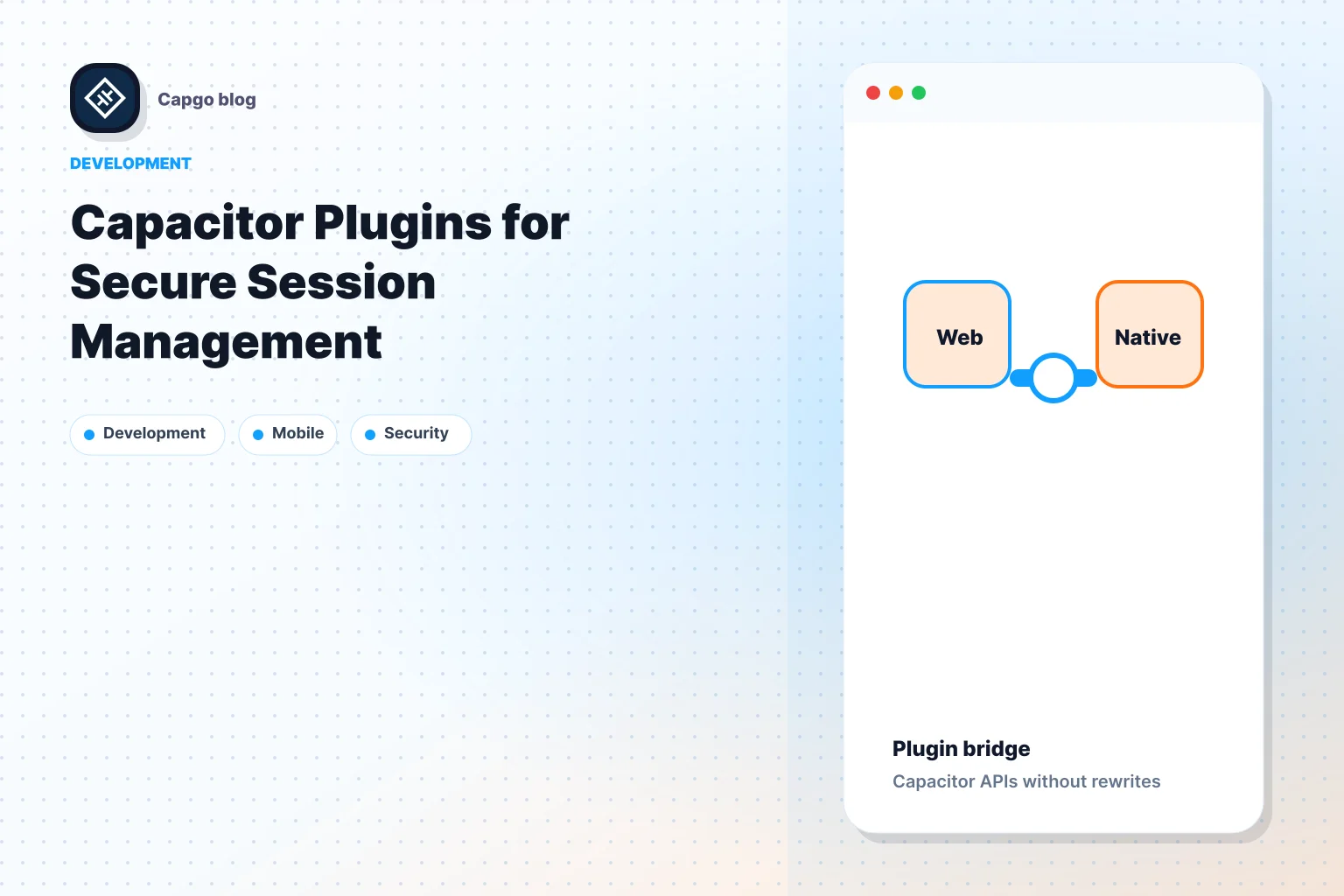 Capacitor Plugins for Secure Session Management
