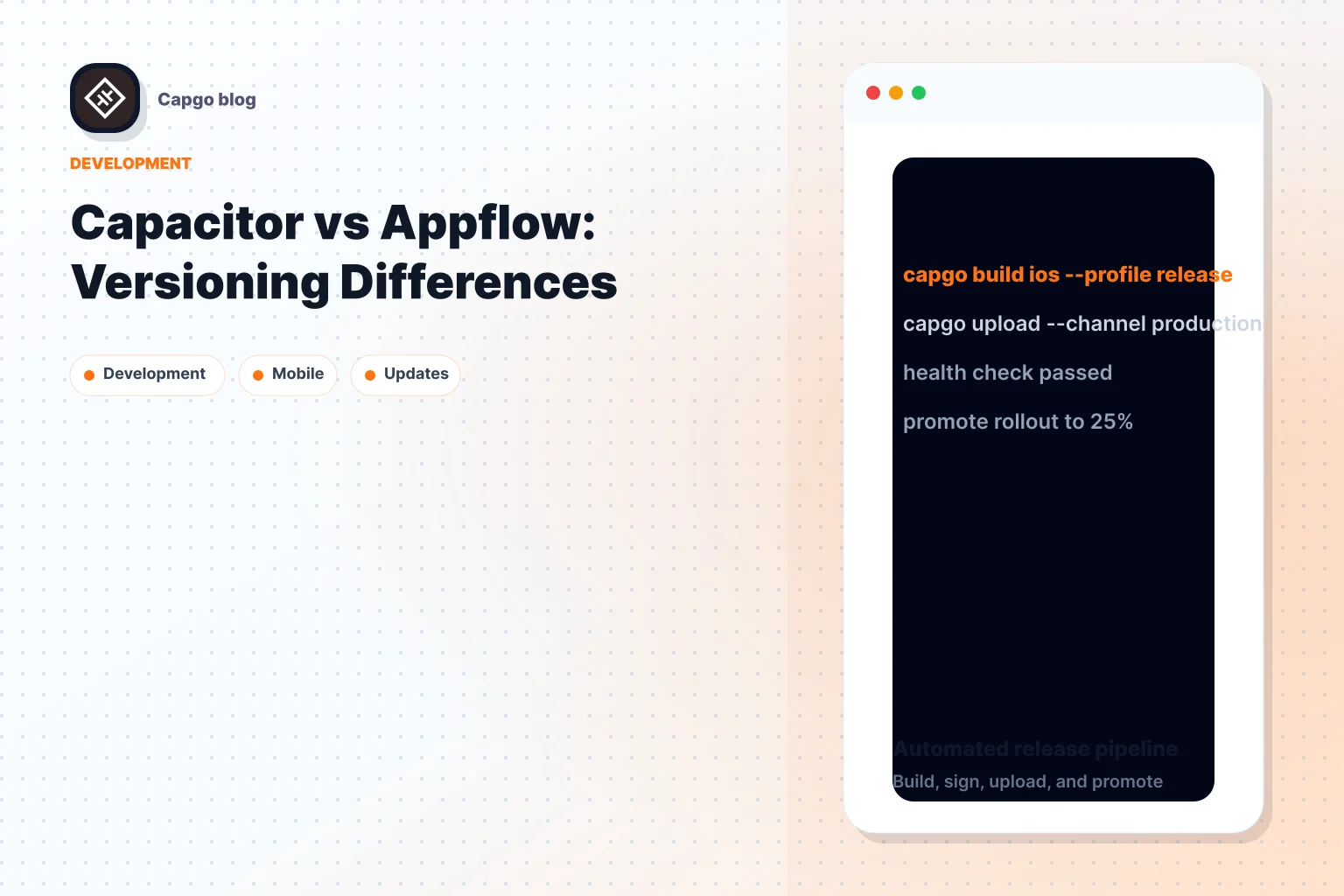 Capacitor vs Appflow: Versioning Differences