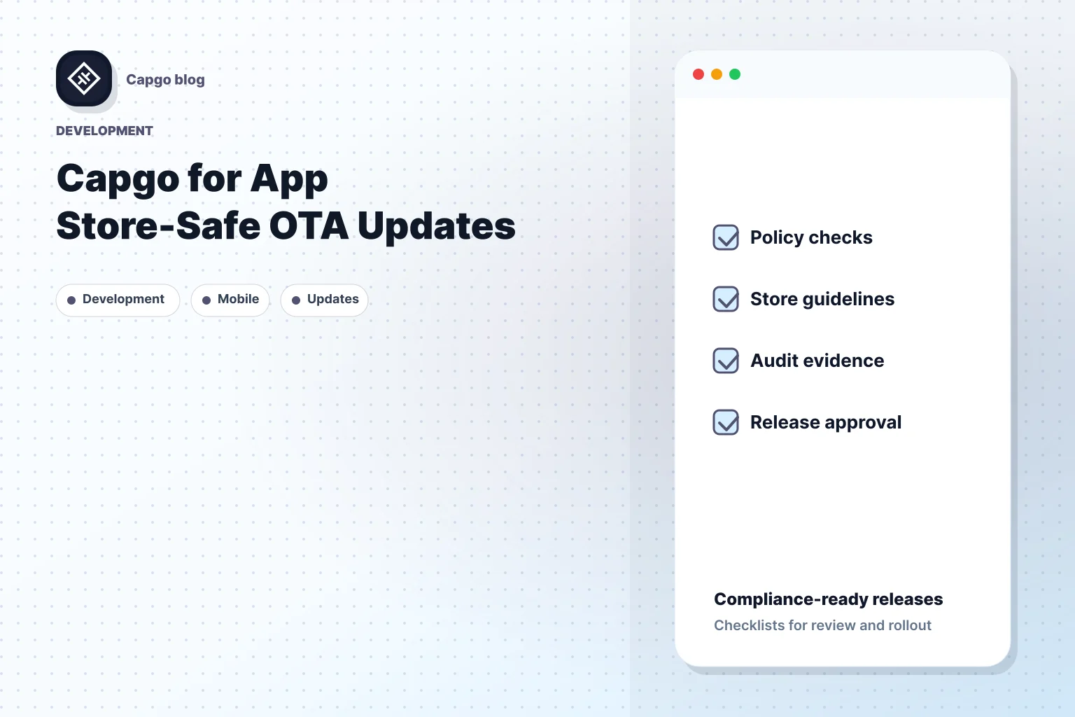 Capgo for App Store-Safe OTA Updates
