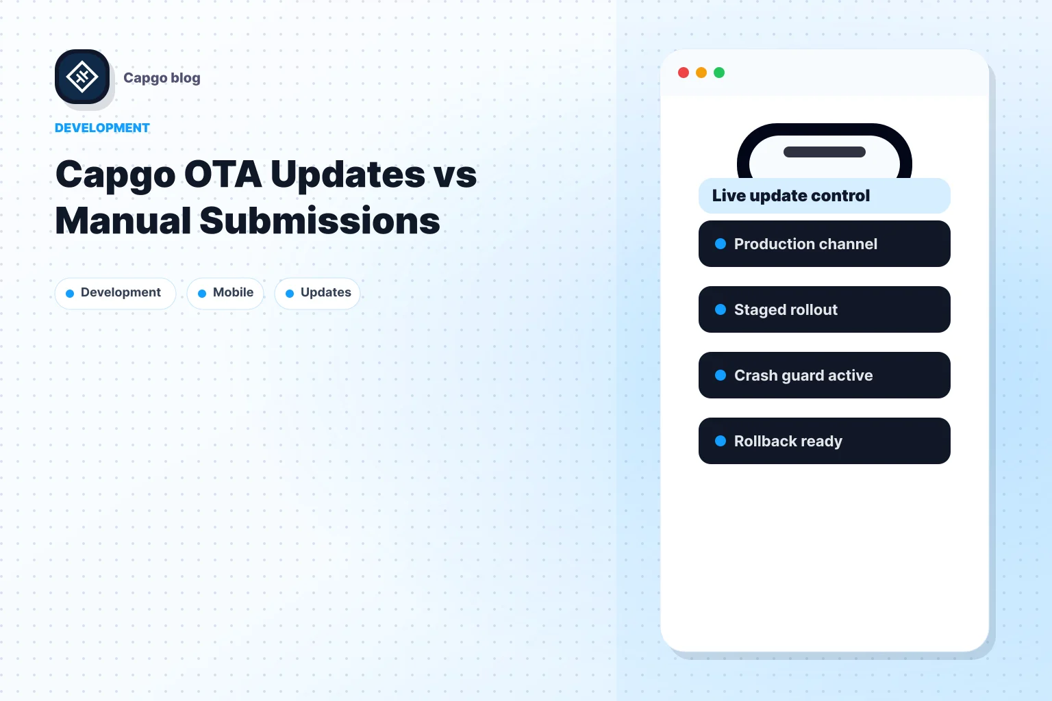 Capgo OTA Updates vs Manual Submissions