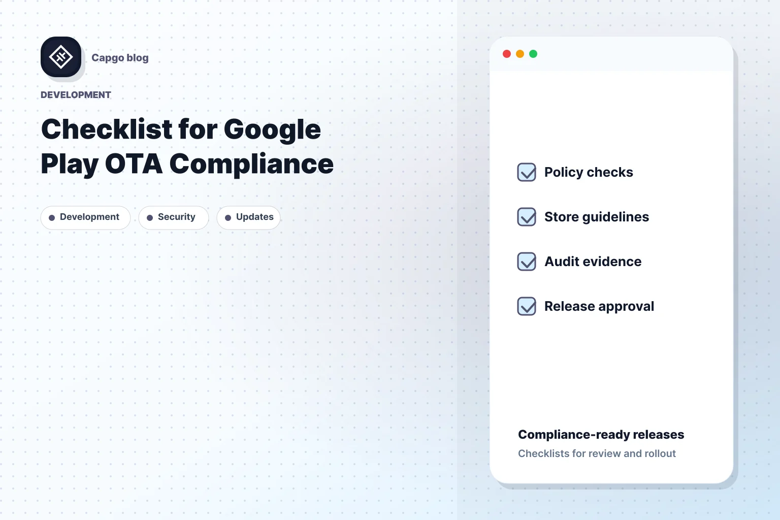 Checklist for Google Play OTA Compliance