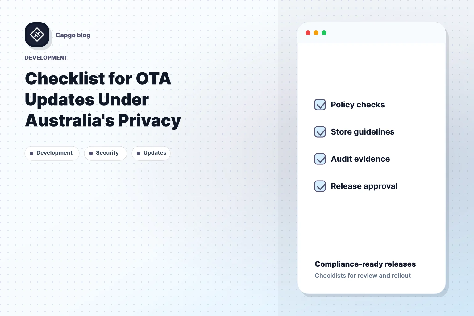 Checklist for OTA Updates Under Australia's Privacy Act