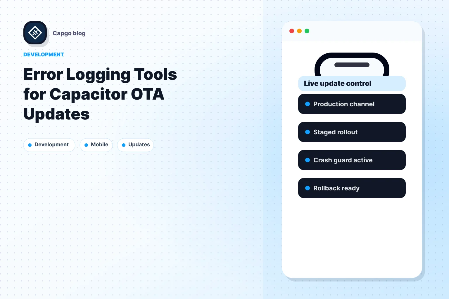Error Logging Tools for Capacitor OTA Updates