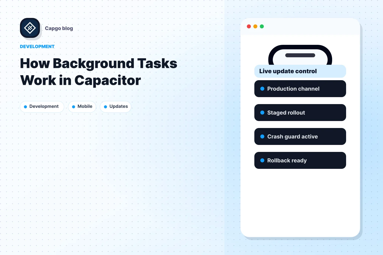 How Background Tasks Work in Capacitor