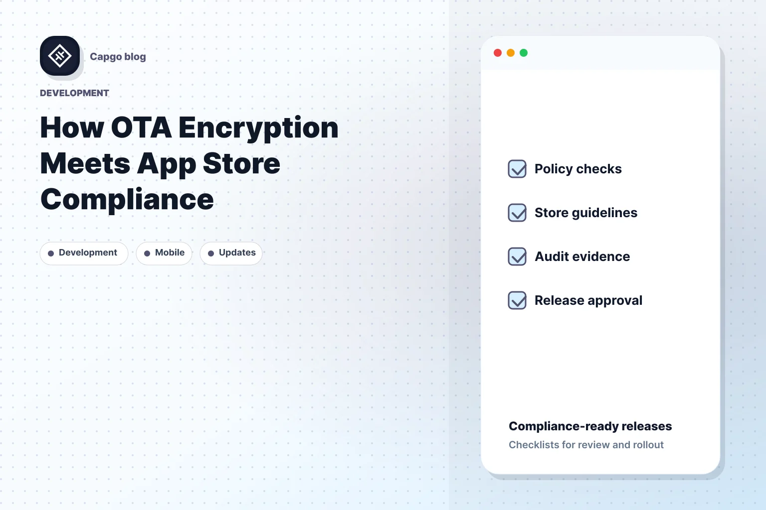 How OTA Encryption Meets App Store Compliance