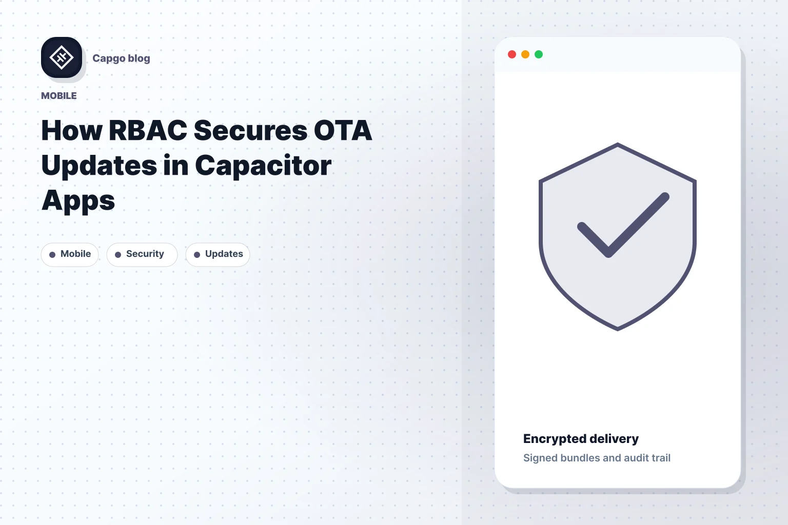 How RBAC Secures OTA Updates in Capacitor Apps