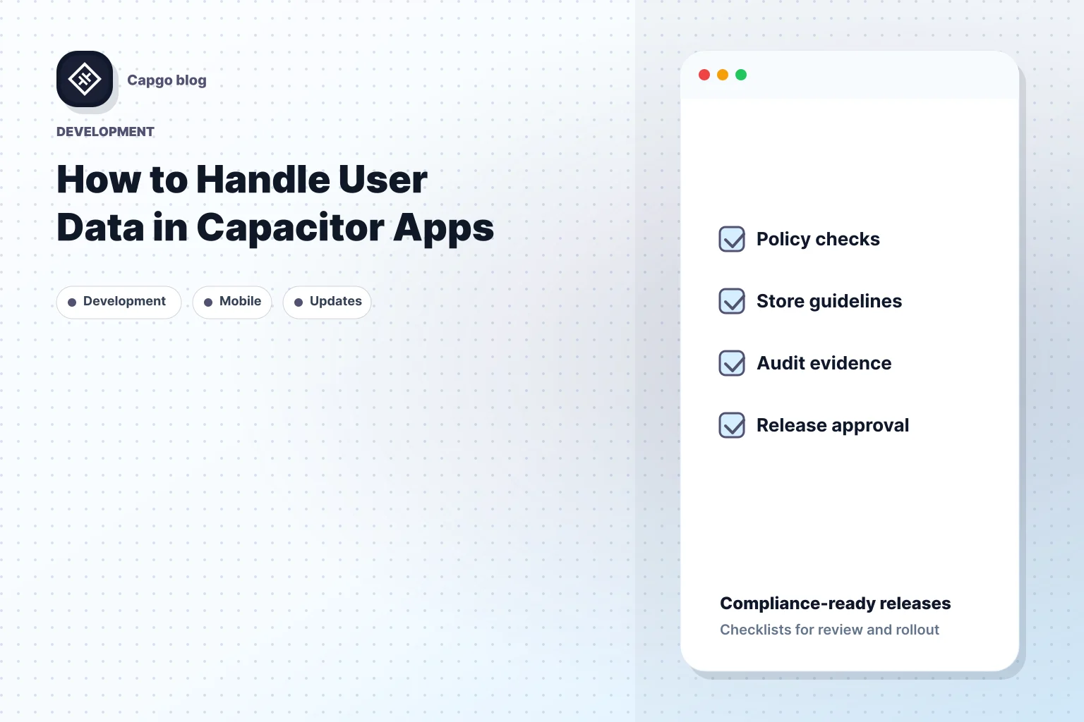 How to Handle User Data in Capacitor Apps