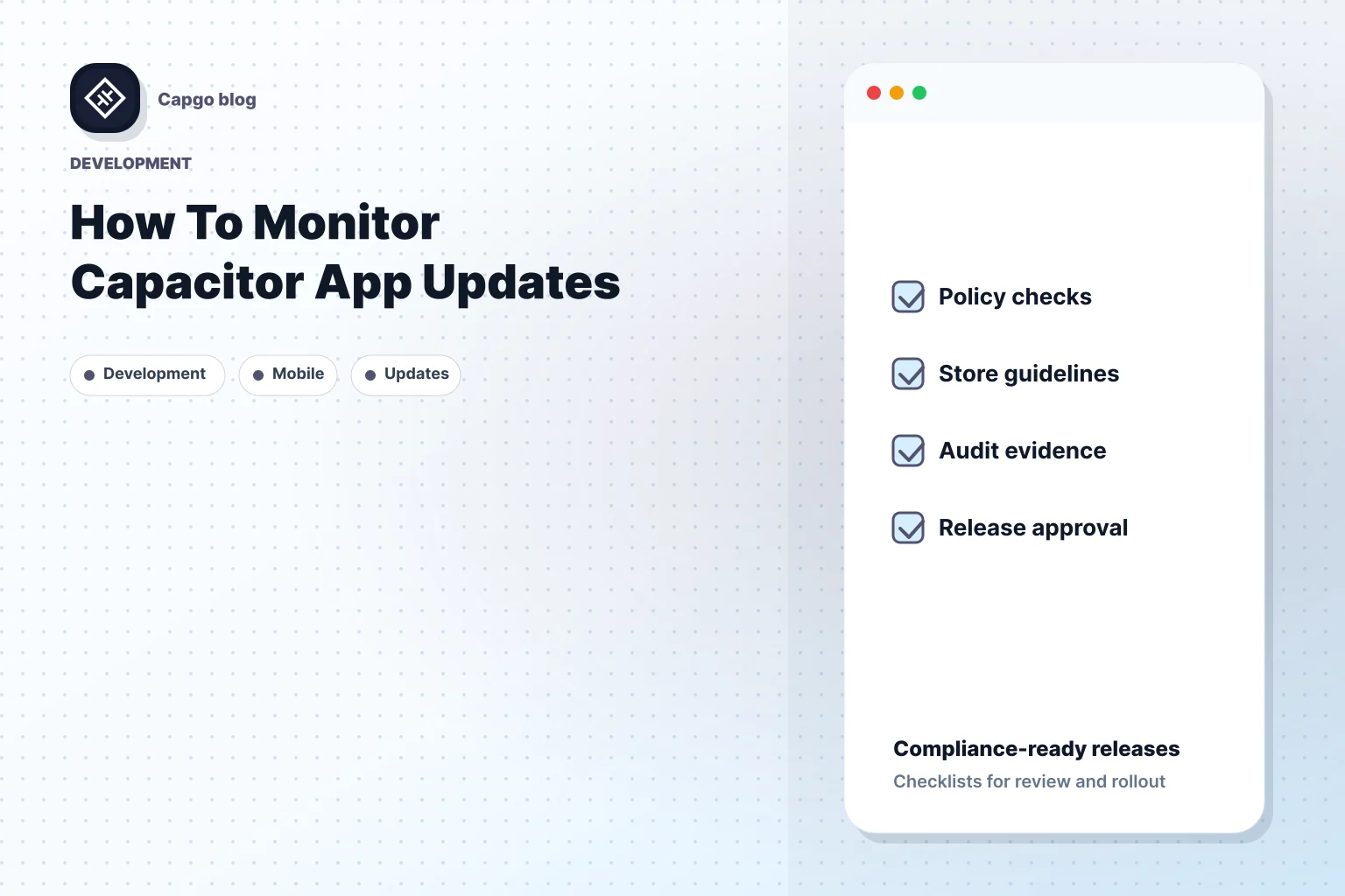 How To Monitor Capacitor App Updates