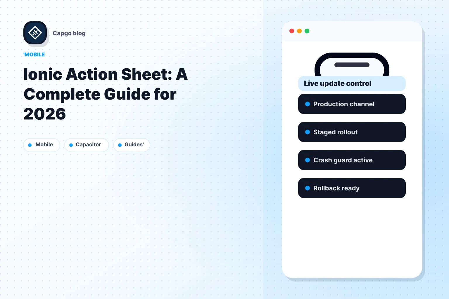 Ionic Action Sheet: A Complete Guide for 2026