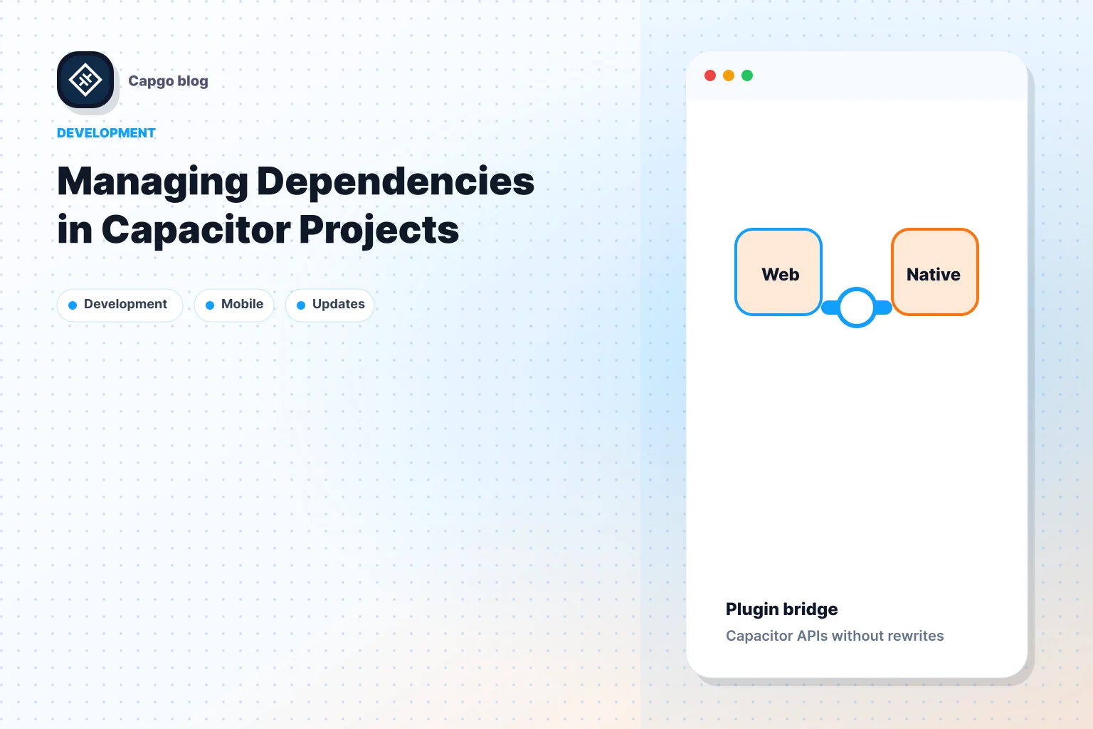 Managing Dependencies in Capacitor Projects