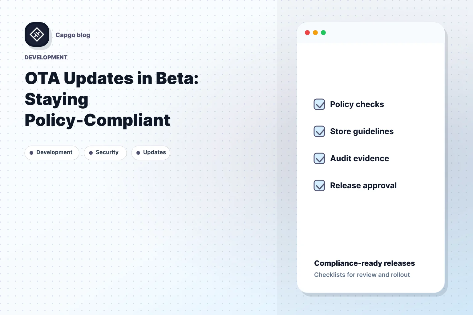 OTA Updates in Beta: Staying Policy-Compliant