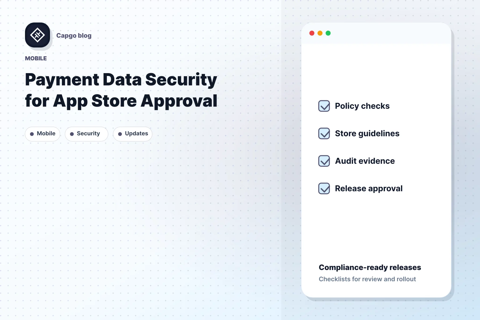 Payment Data Security for App Store Approval