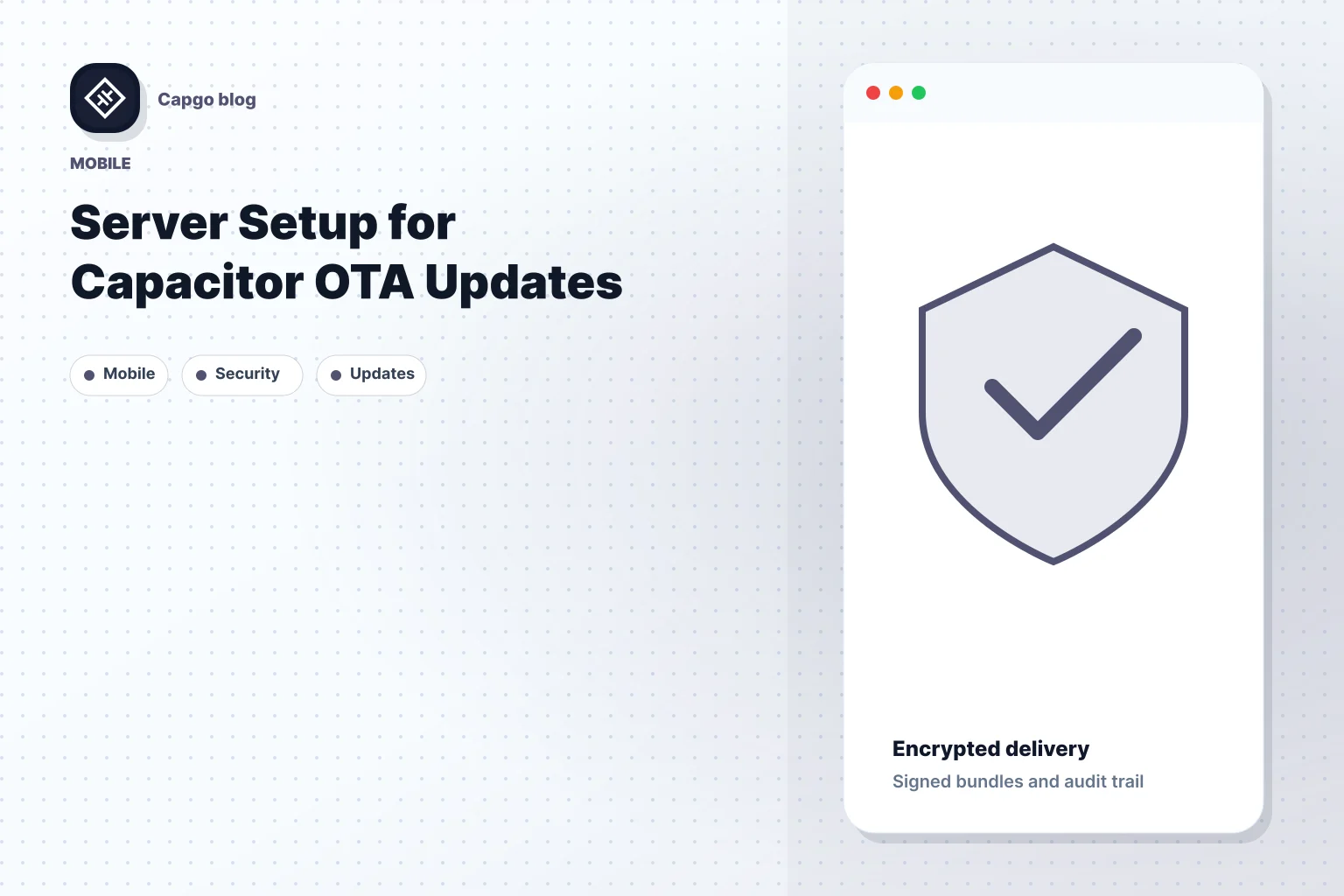 Server Setup for Capacitor OTA Updates