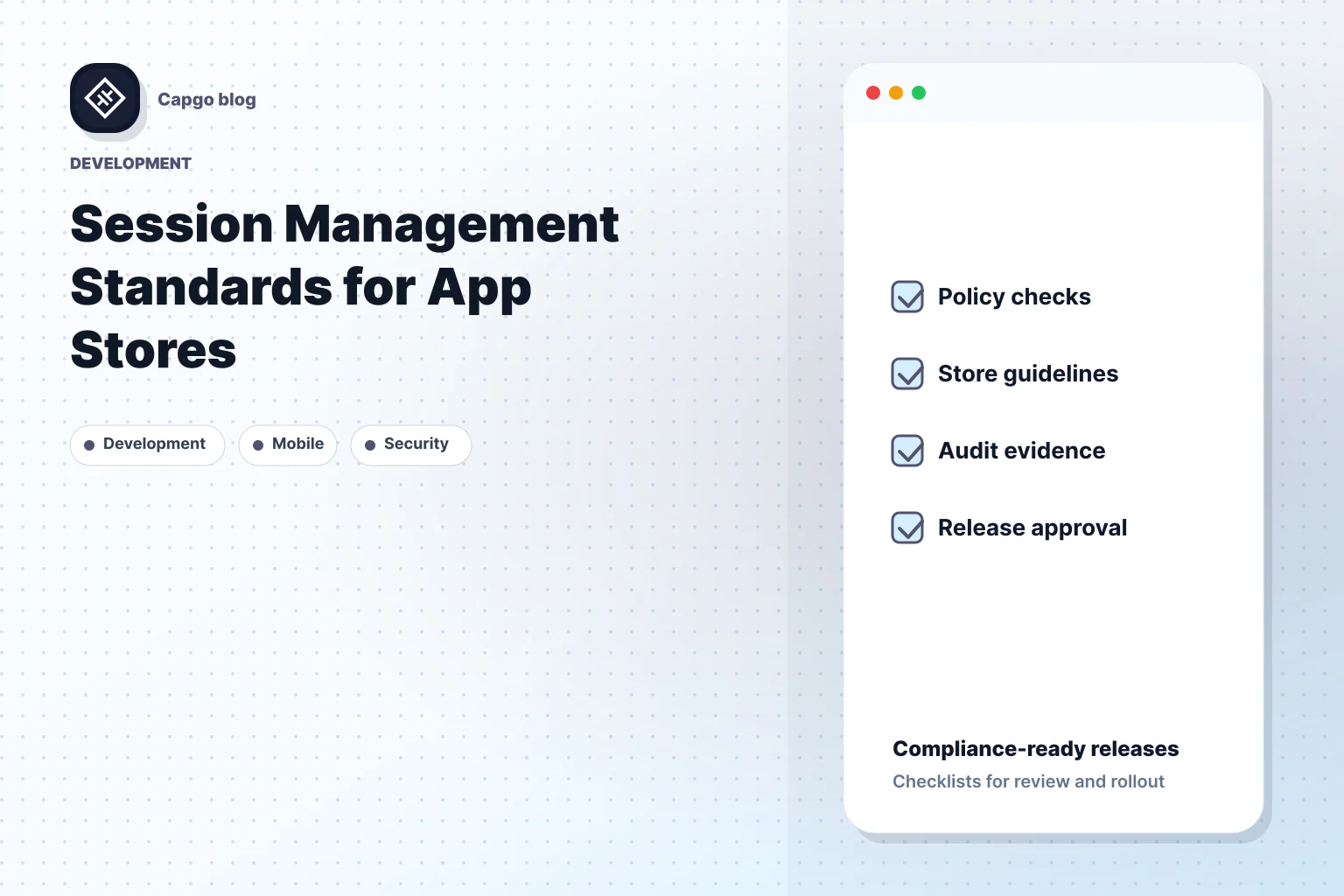 Session Management Standards for App Stores