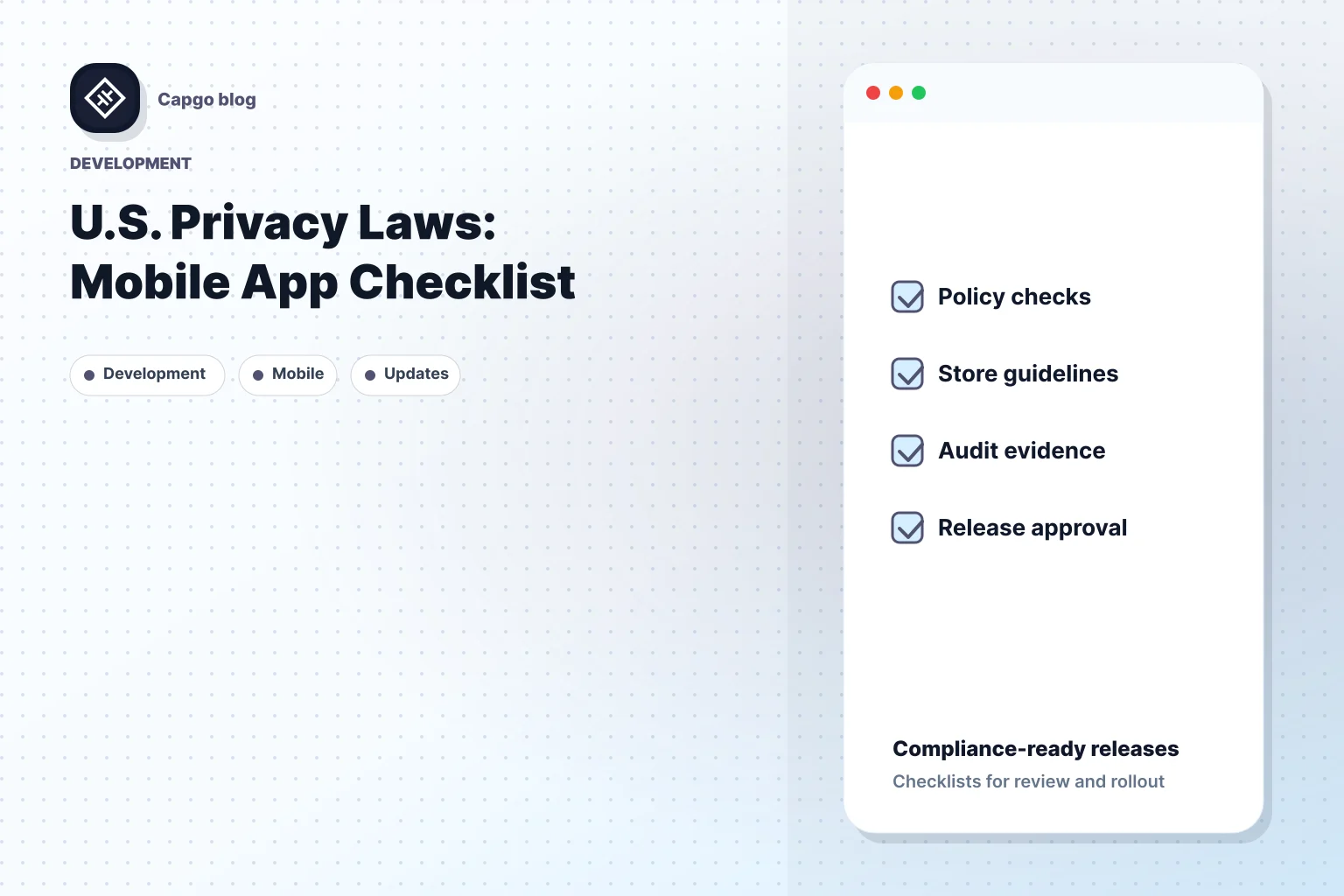 U.S. Privacy Laws: Mobile App Checklist