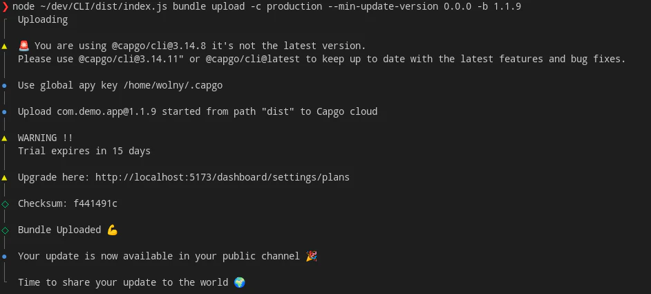 CLI upload with metadata