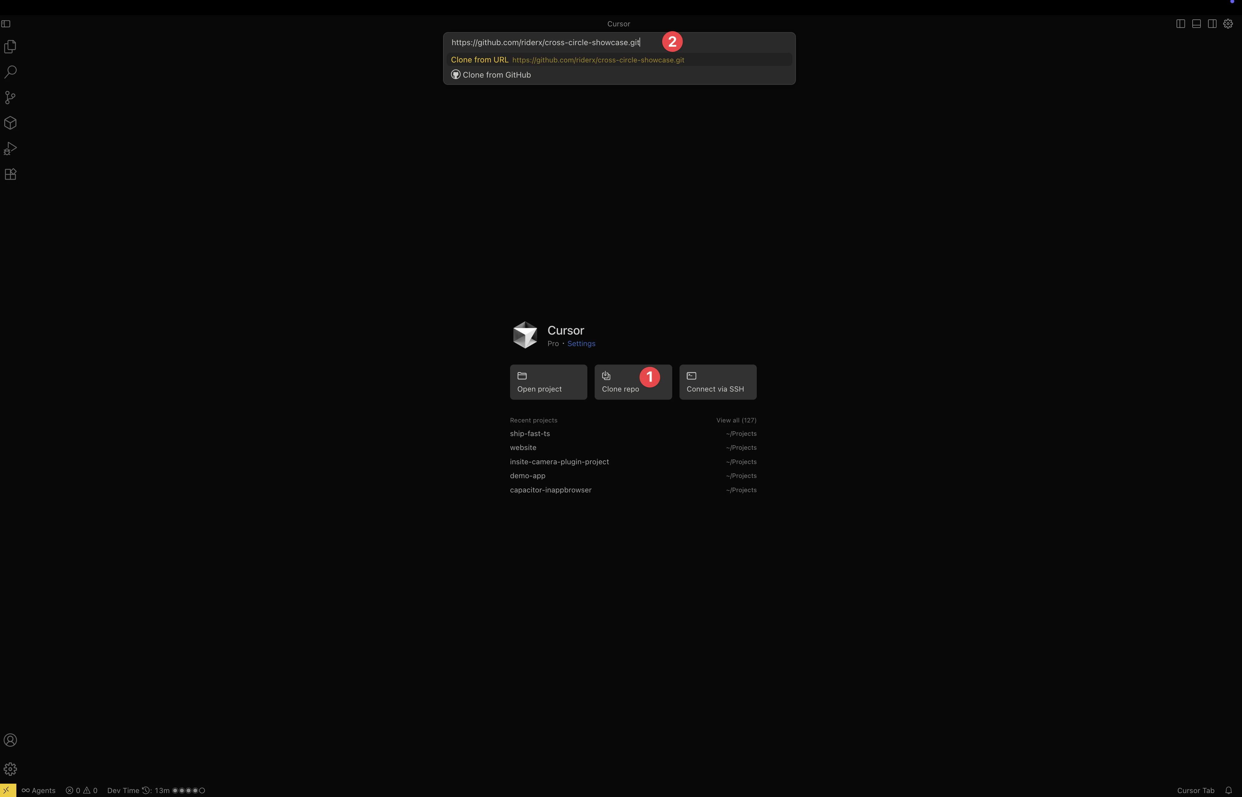 Clone in Cursor