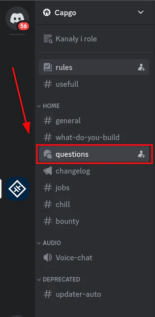 Ask on discord