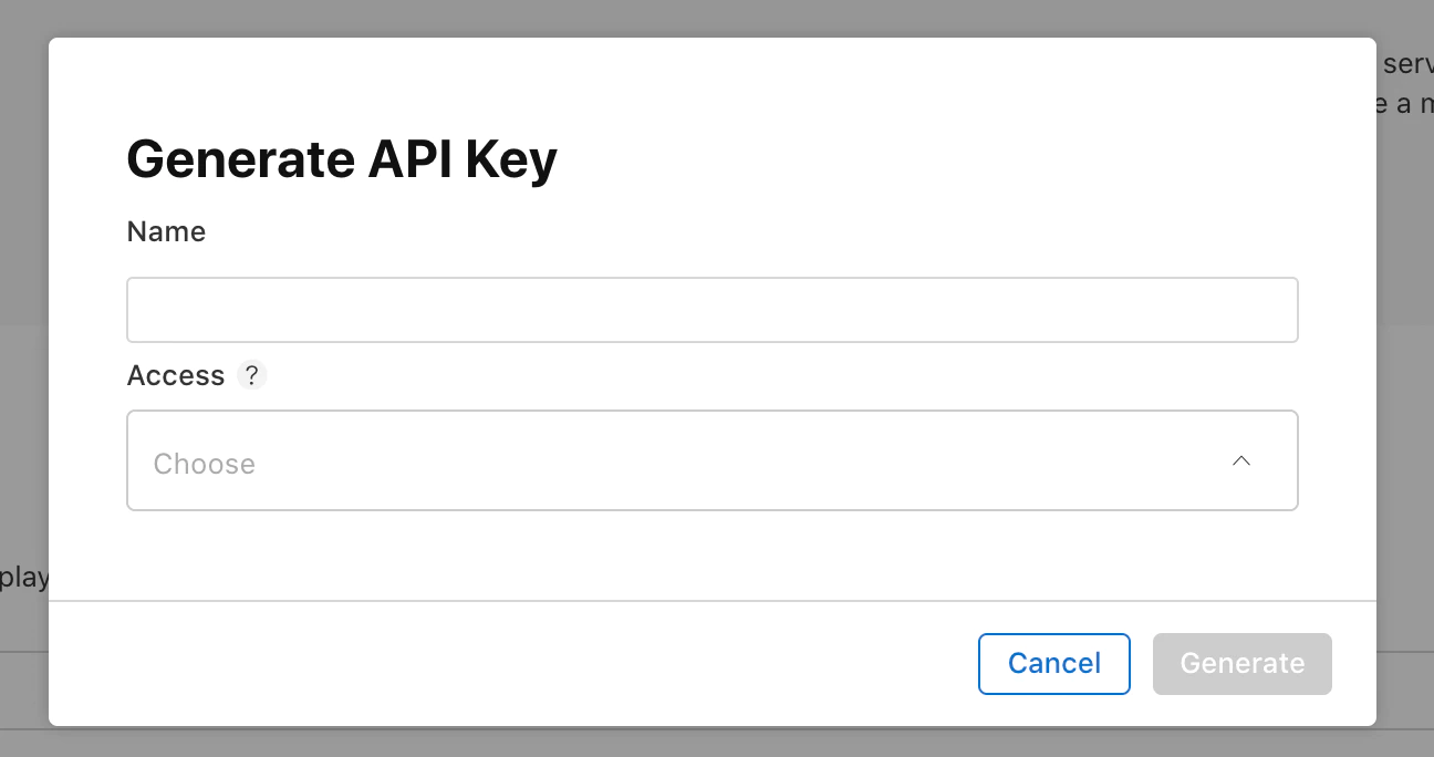 App Store Connect API keys create name