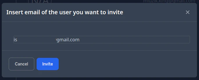 Invite to org
