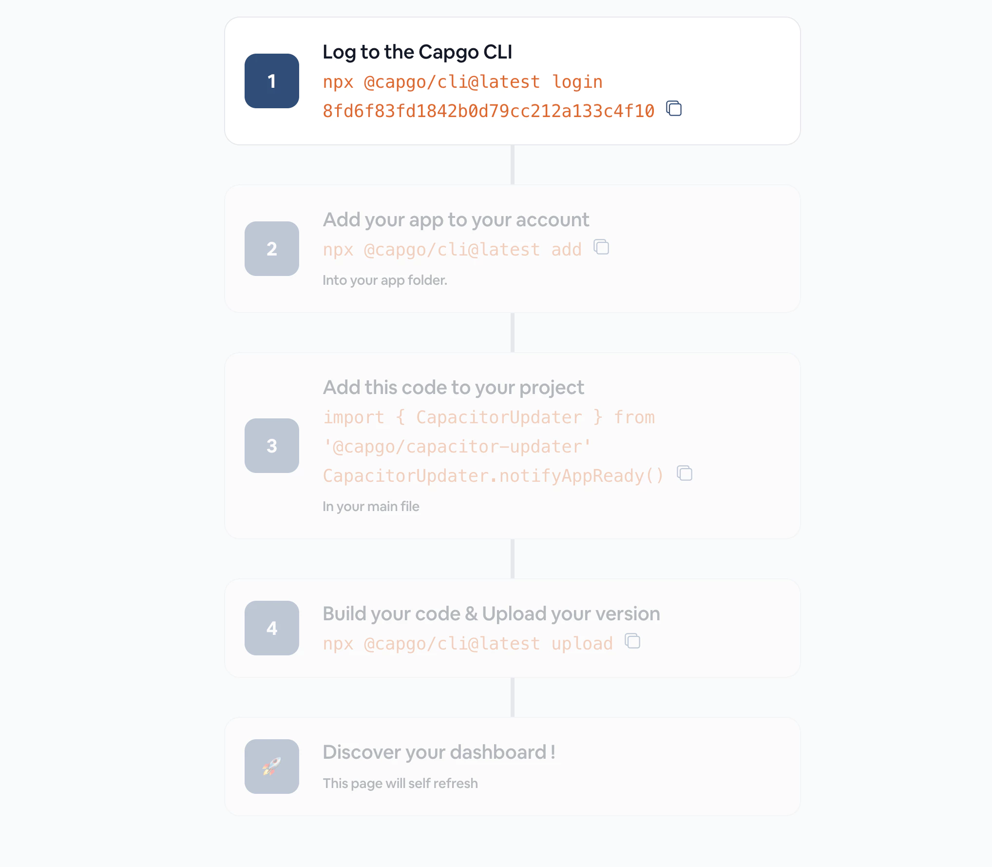 Onboarding page