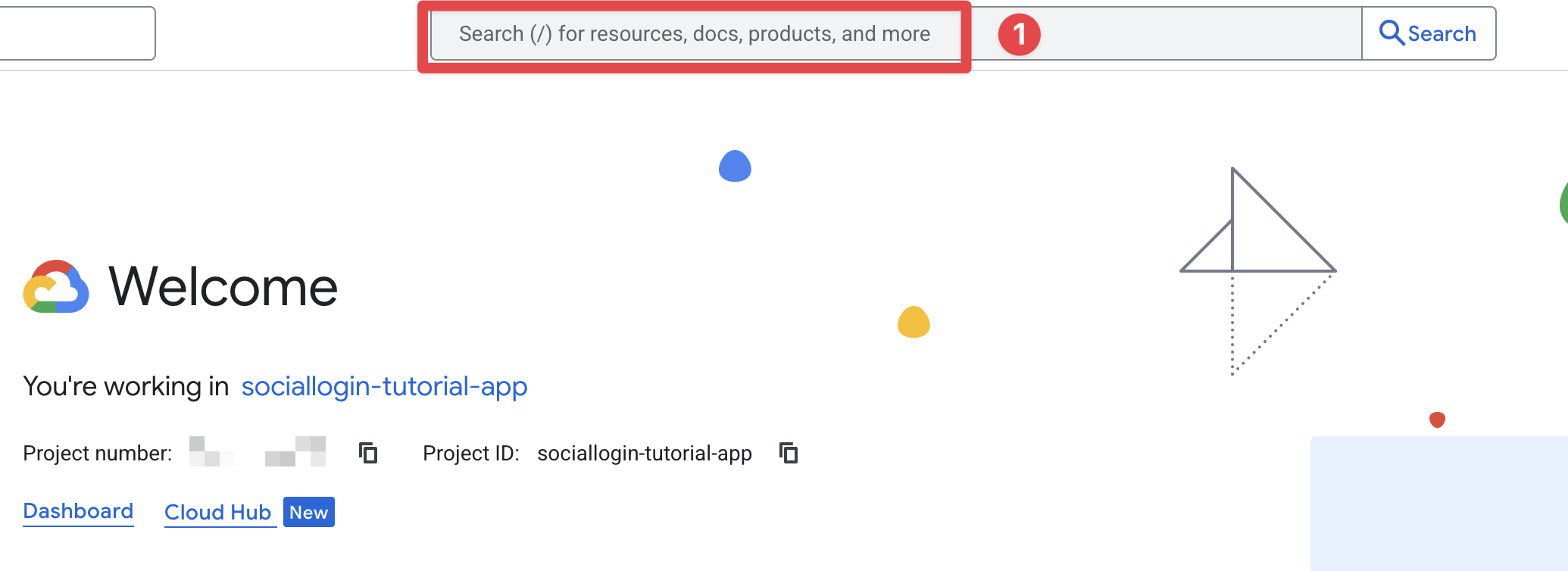 Google Cloud Console Search Bar