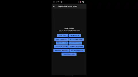 Demo del flusso di accesso Google su Android che mostra il processo di accesso e l'autenticazione riuscita