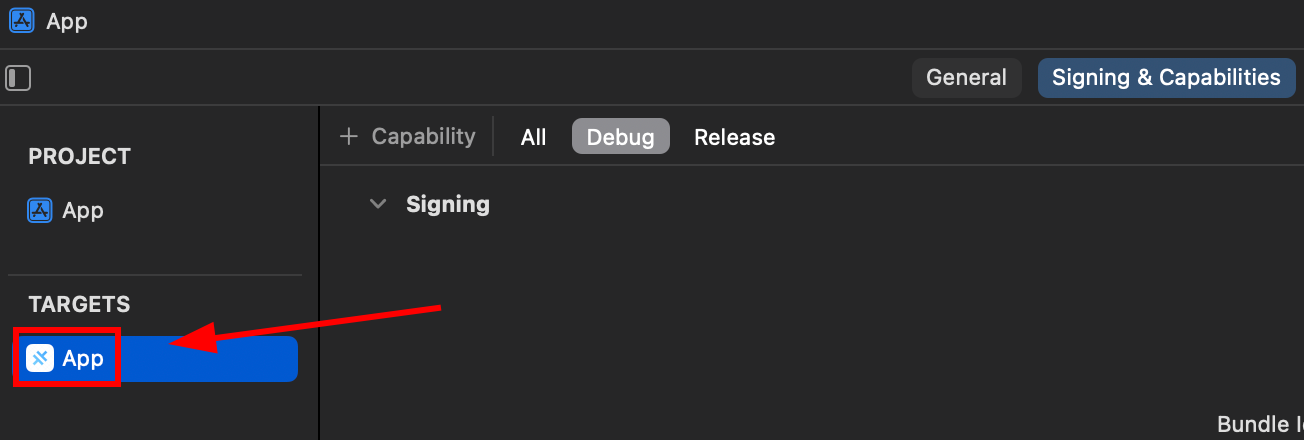 XCode App Target