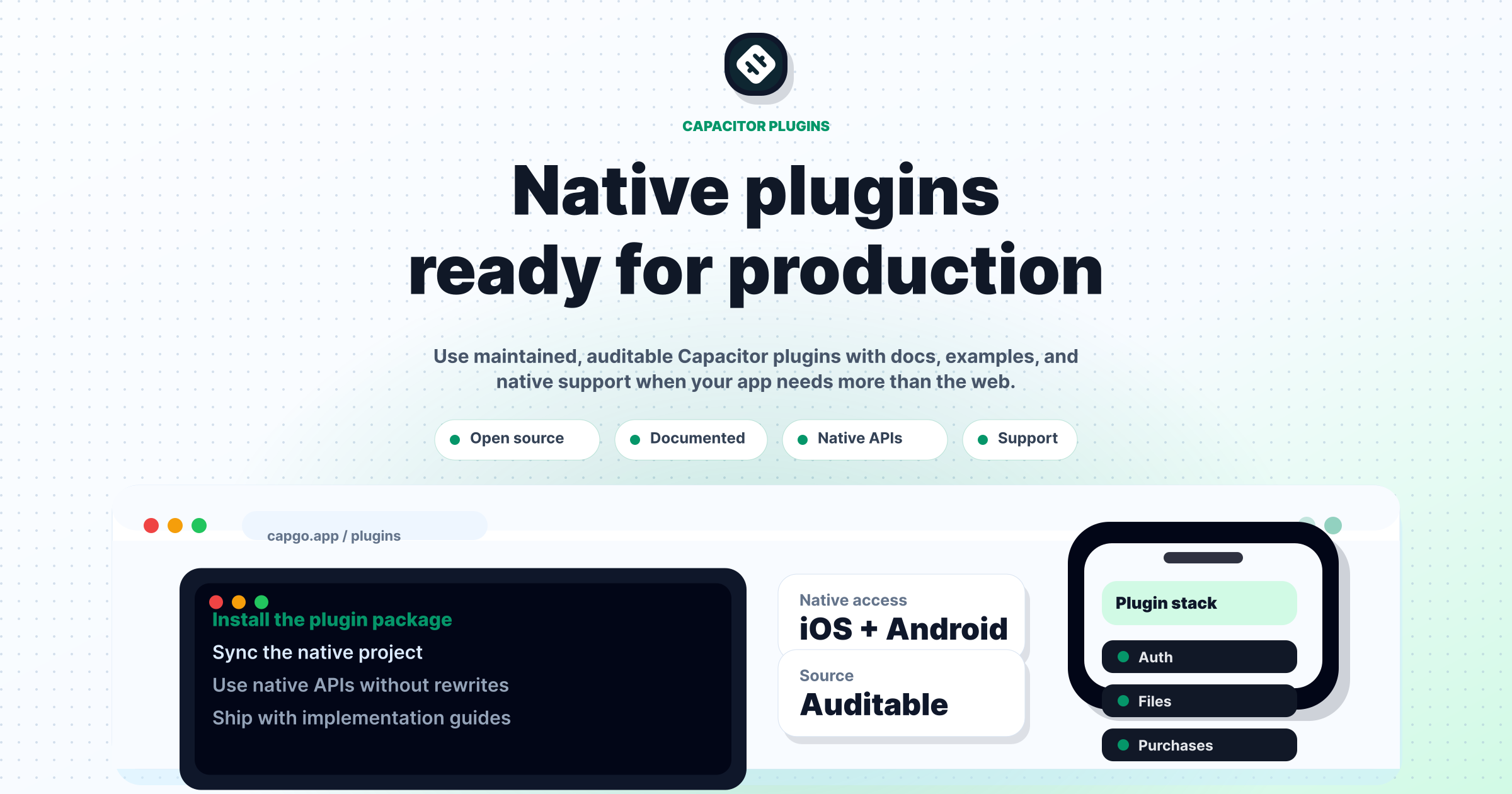 Capgo | Plugins — Open-source Capacitor plugins and SDK